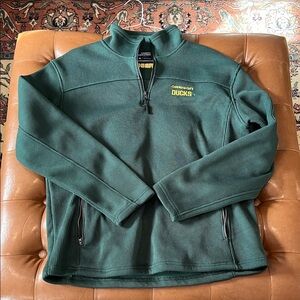 Campus Heritage Oregon Ducks Green Pullover with Embroidered Logo